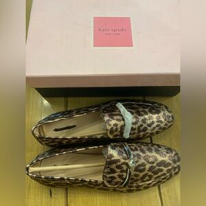 Kate Spade Women’s Lana Leopard Bronze Multi Brown Loafers new in box size 8.5